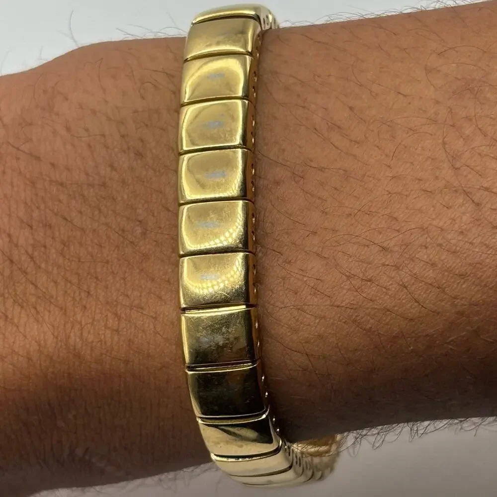 Gold-Tone Flat Men's Bracelet